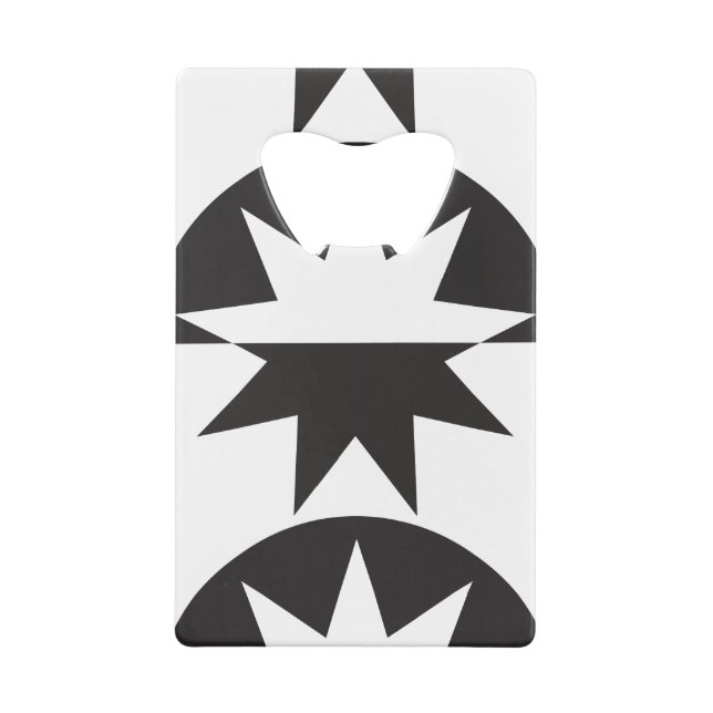 Black White Deco Star Sunburst (Back)