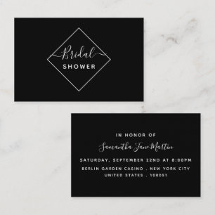 Black & White Diamond Bridal Shower Invitation