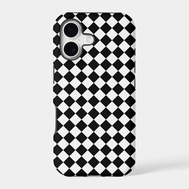 Black White Diamond Check pattern (Back)