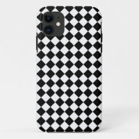 Black White Diamond Check pattern