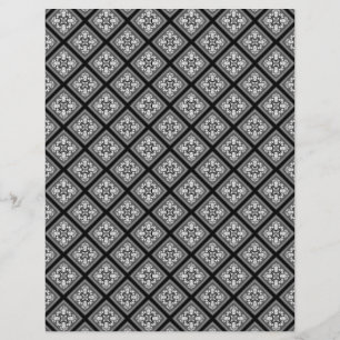 Black & White Diamond Clusters Scrapbook Paper