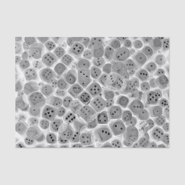 Black & White Dice Print Tissue Paper (Front)