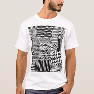 Black White Doodle: Ethnic Seamless T-Shirt