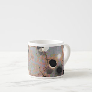 Black white dots grunge style unity digital art espresso cup