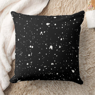 Black & White Dots Pattern Simple Art Cushion