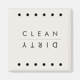 Black & White Dotted Dishwasher Magnet