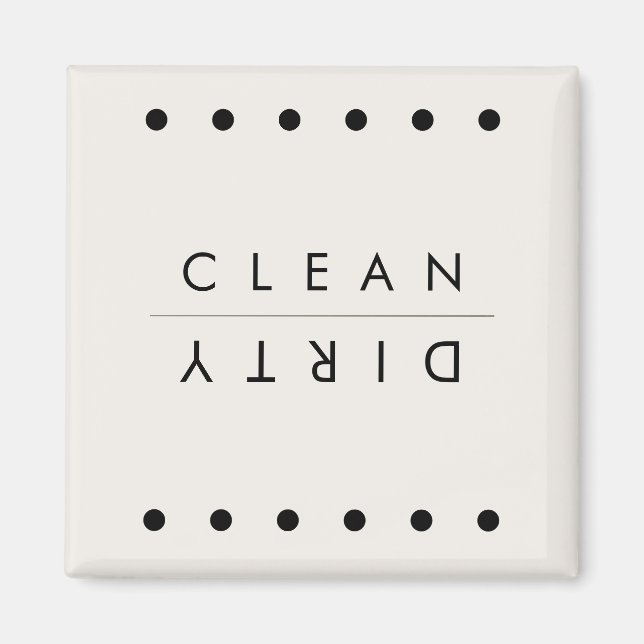 Black & White Dotted Dishwasher Magnet (Front)