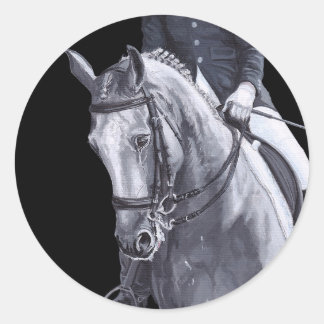 Black & White Duo Dressage Horse sticker