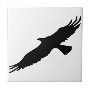 Black & White Eagle Ceramic Tile