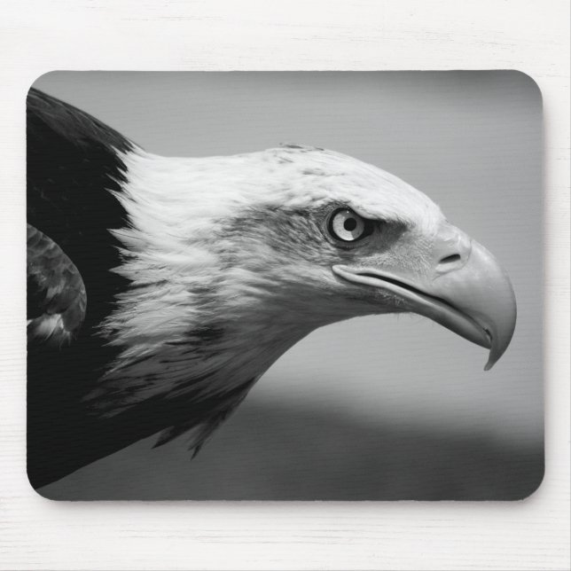 Black & White Eagle Eye Mouse Pad (Front)