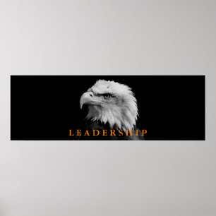 Black & White Eagle Leadership Poster