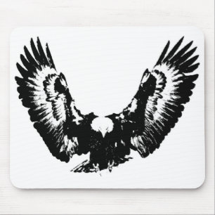 Black & White Eagle Mouse Pad
