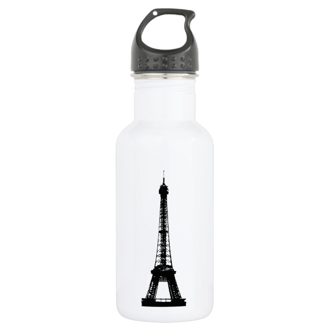 Black & White Eiffel Tower 532 Ml Water Bottle (Front)