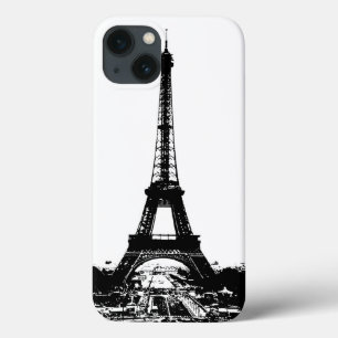 Black & White Eiffel Tower iPhone 13 Case