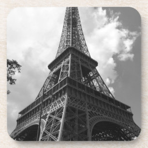 Black & White Eiffel Tower in Paris Coaster
