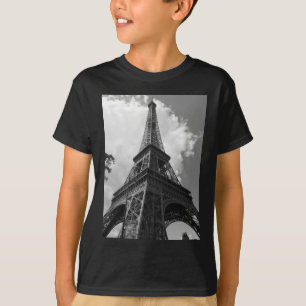 Black & White Eiffel Tower in Paris T-Shirt