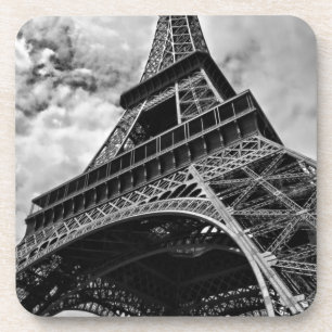 Black White Eiffel Tower Paris Europe Travel Coaster