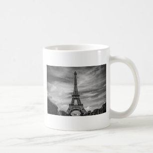 Black & White Eiffel Tower Paris France Coffee Mug