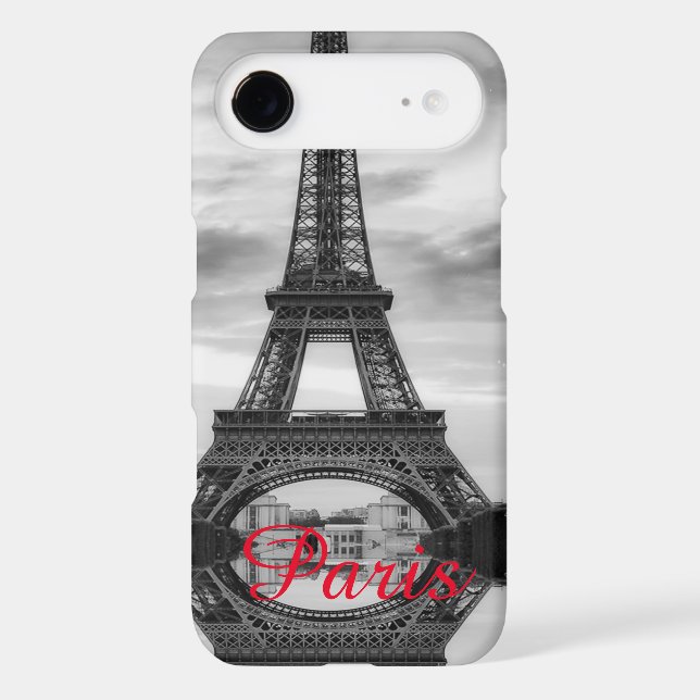 Black White Eiffel Tower Paris Love City Travel (Back)