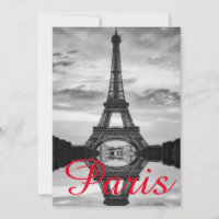 Black White Eiffel Tower Paris Love City Travel