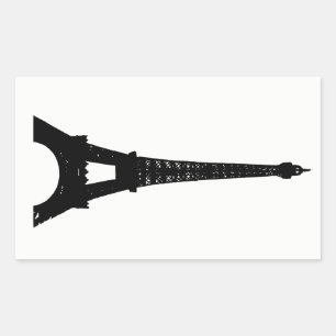 Black & White Eiffel Tower Sticker
