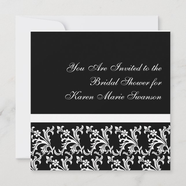 Black & White Elegance Invitation (Front)