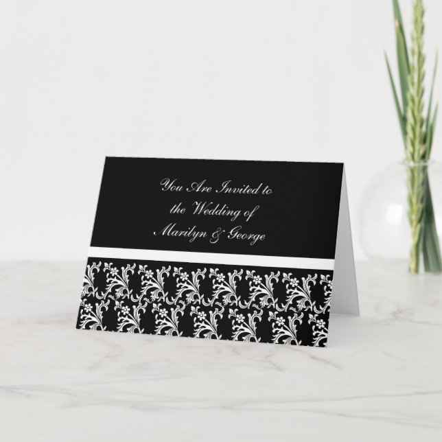 Black & White Elegance Invitation (Front)