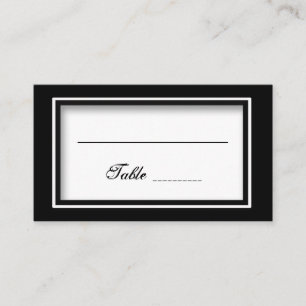 BLACK & WHITE ELEGANCE - TABLE PLACEMENT CARDS