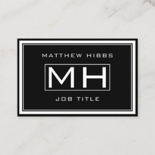 Black & White Elegant Business Card