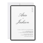 Black & White Elegant Calligraphy Modern Wedding