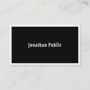 Black White Elegant Handwritten Script Template Business Card