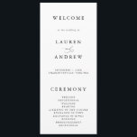 Black & White Elegant Minimalist Wedding Program<br><div class="desc">Beautiful minimalist and classic,  our Black and White Minimalist Wedding Program will be beautiful for your order of service. Fully customisable with all of your wedding program information.</div>