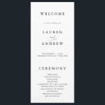 Black & White Elegant Minimalist Wedding Program<br><div class="desc">Beautiful minimalist and classic,  our Black and White Minimalist Wedding Program will be beautiful for your order of service. Fully customisable with all of your wedding program information.</div>