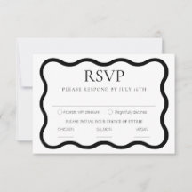 Black & White Elegant Modern Minimal Wavy Frame