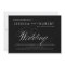 Black & White Elegant Script Wedding Invitation