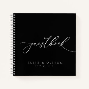 Black & White Elegant Wedding Guest Book
