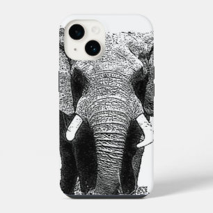 Black & White Elephant iPhone Case