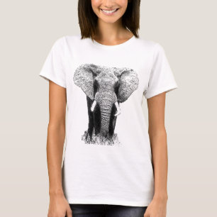 Black & White Elephant T-Shirt
