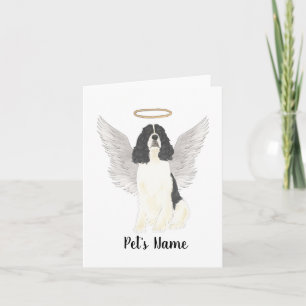 Black & White English Springer Spaniel Sympathy Card