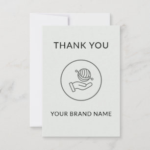 Black & White Etsy / Handmade Shop Brand Thank You Card
