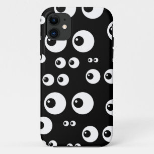 black white eyes iPhone 11 case