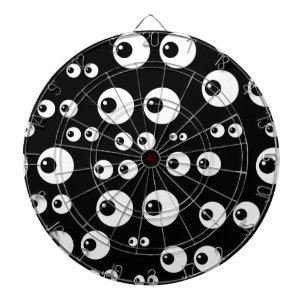 black white eyes dartboard
