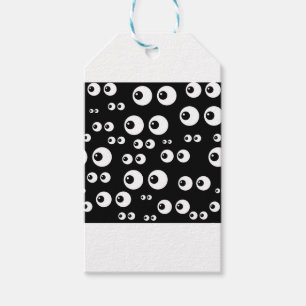 black white eyes gift tags