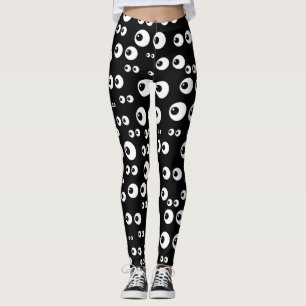 black white eyes leggings