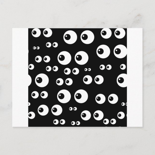 black white eyes postcard (Front)