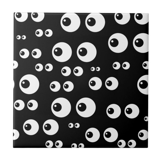 black white eyes tile (Front)