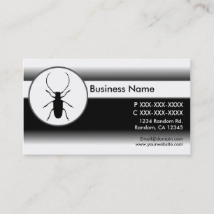 Black white fade beetle bug business cards
