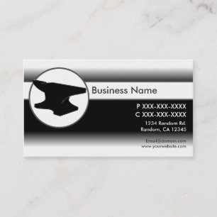 Black white fade custom anvil business cards