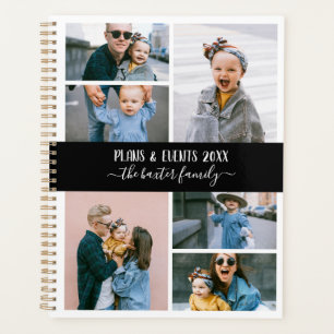 Black White Family Photo Collage Planner