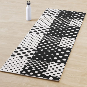 Black White Fashion Polka Dots Style Design Yoga Mat